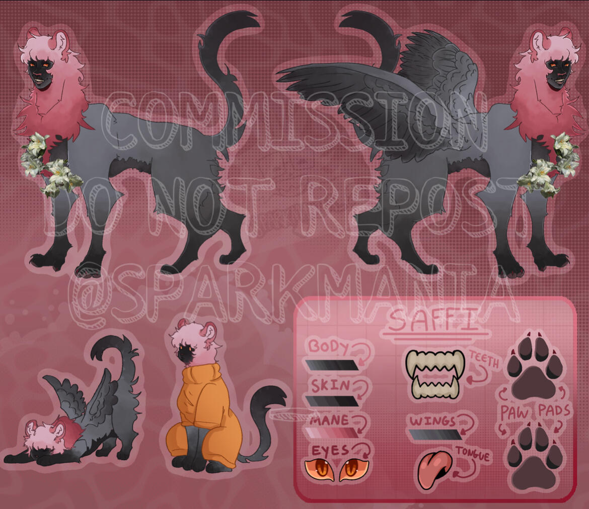 Custom + ref sheet - Saffi